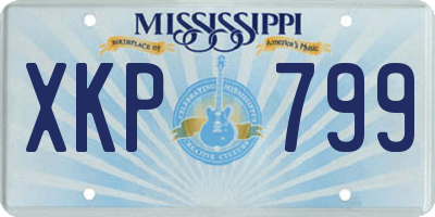 MS license plate XKP799
