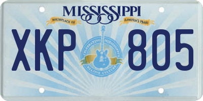 MS license plate XKP805