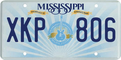 MS license plate XKP806