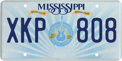 MS license plate XKP808