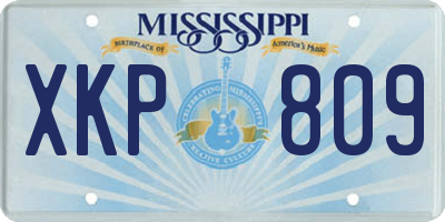MS license plate XKP809