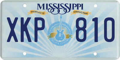 MS license plate XKP810