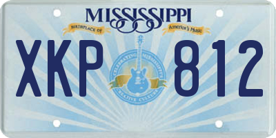 MS license plate XKP812