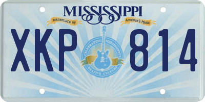 MS license plate XKP814