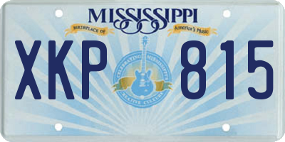 MS license plate XKP815