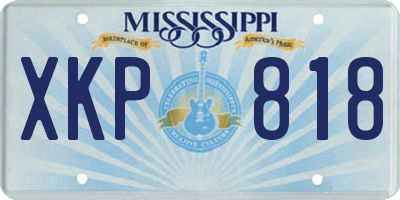 MS license plate XKP818