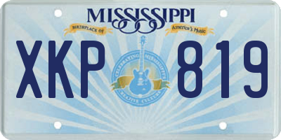 MS license plate XKP819