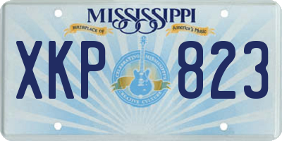 MS license plate XKP823