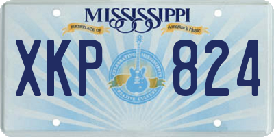 MS license plate XKP824