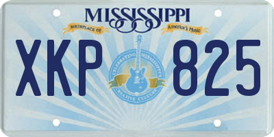 MS license plate XKP825