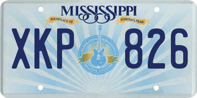MS license plate XKP826