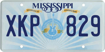 MS license plate XKP829