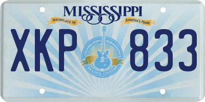 MS license plate XKP833