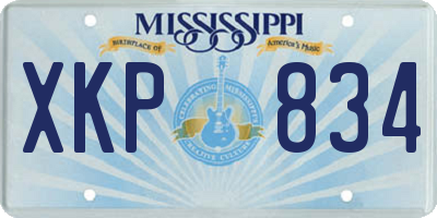 MS license plate XKP834