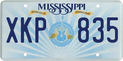 MS license plate XKP835