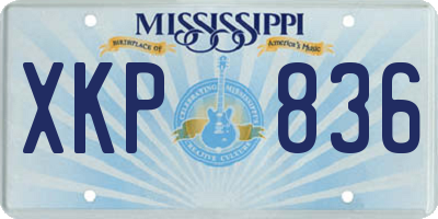 MS license plate XKP836