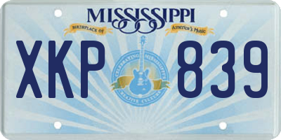 MS license plate XKP839