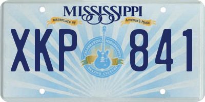 MS license plate XKP841