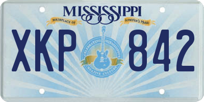 MS license plate XKP842