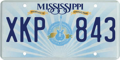 MS license plate XKP843