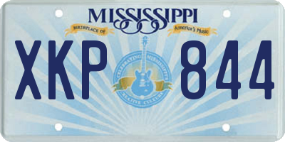 MS license plate XKP844