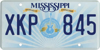 MS license plate XKP845