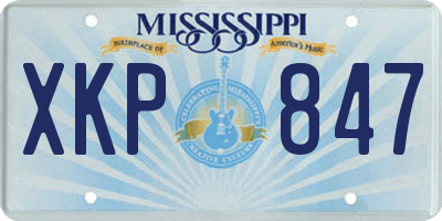 MS license plate XKP847