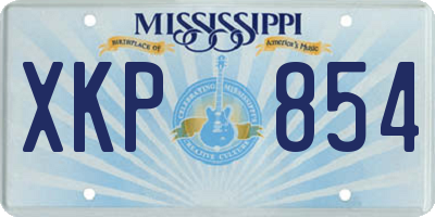 MS license plate XKP854