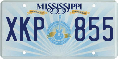 MS license plate XKP855