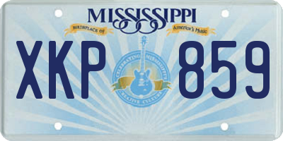 MS license plate XKP859