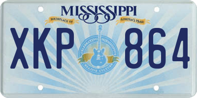 MS license plate XKP864