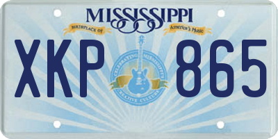 MS license plate XKP865