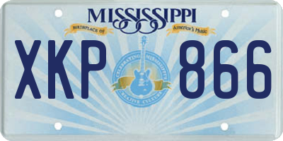 MS license plate XKP866