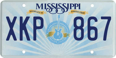 MS license plate XKP867