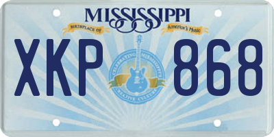 MS license plate XKP868