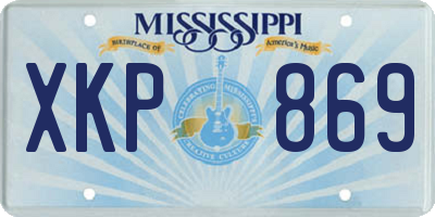 MS license plate XKP869