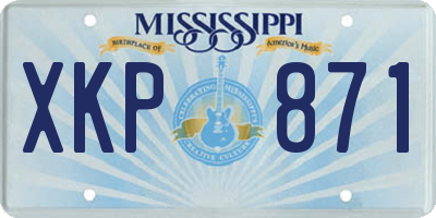 MS license plate XKP871