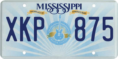 MS license plate XKP875