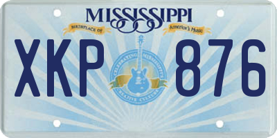 MS license plate XKP876