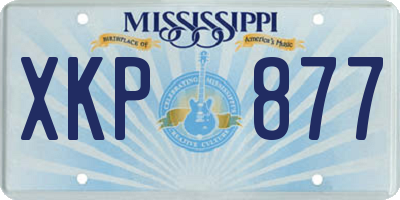 MS license plate XKP877