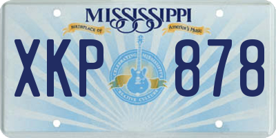 MS license plate XKP878