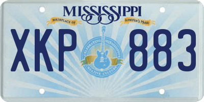 MS license plate XKP883