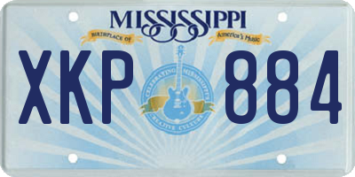 MS license plate XKP884