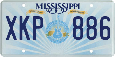 MS license plate XKP886