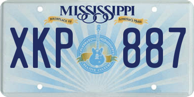 MS license plate XKP887