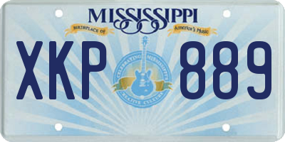 MS license plate XKP889