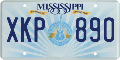 MS license plate XKP890