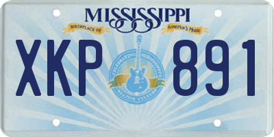 MS license plate XKP891