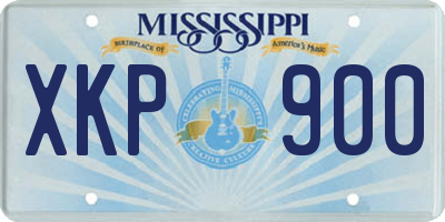 MS license plate XKP900