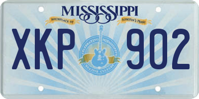 MS license plate XKP902